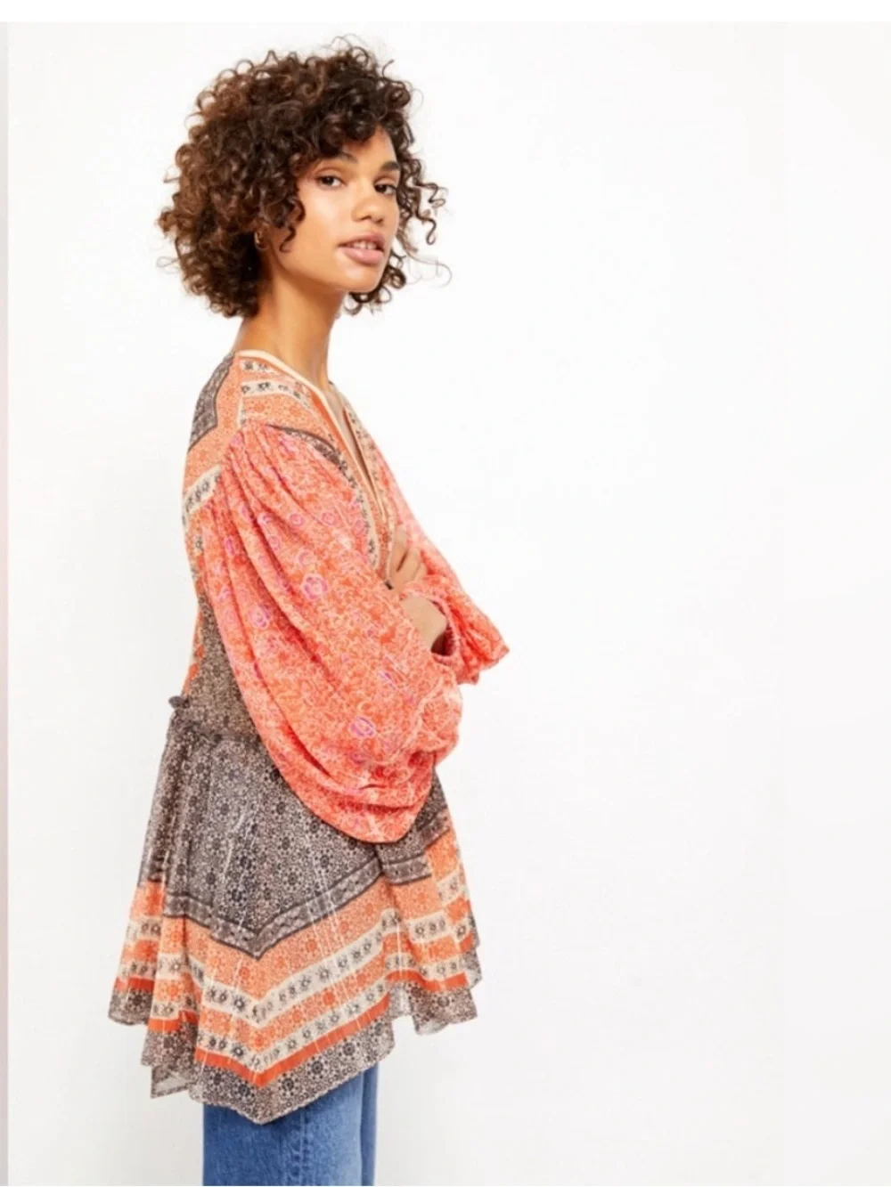 Free People Boho Patchwork Aliyah Tunic
